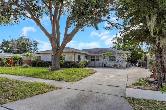 view of single story home