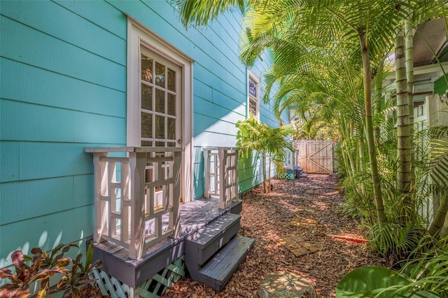 wooden deck featuring fence