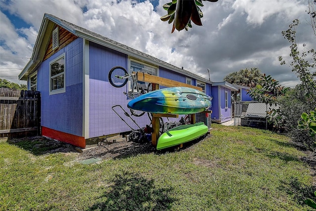 exterior space featuring a yard and a playground