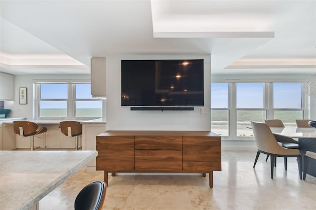 5000 Gulf Blvd Unit 704, St Pete Beach, FL 33706 - living area with a tray ceiling