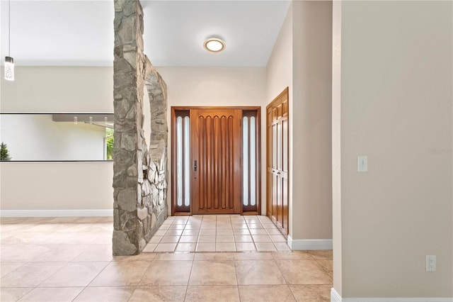 view of tiled entryway