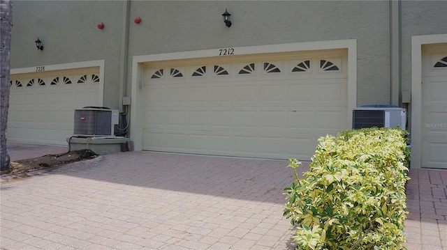 garage with cooling unit