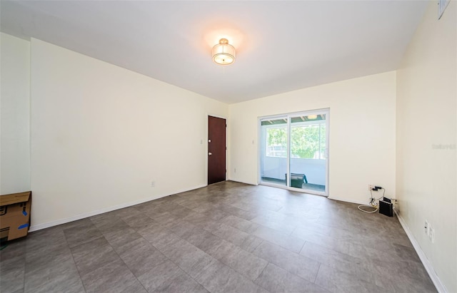 view of tiled spare room