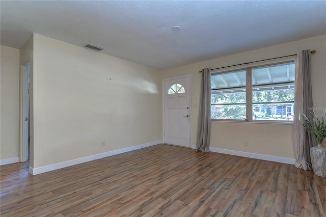 entrance foyer featuring wood-type flooring