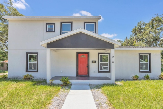 view of front of home featuring covered porch