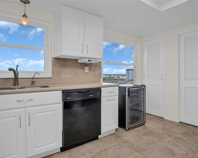 kitchen with sink, tasteful backsplash, a healthy amount of sunlight, and dishwasher