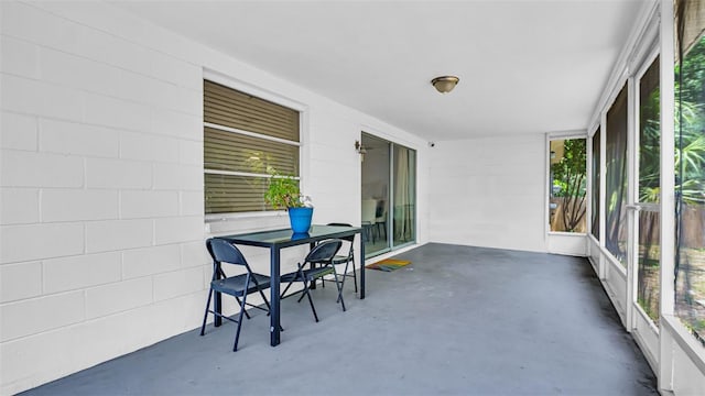 view of sunroom