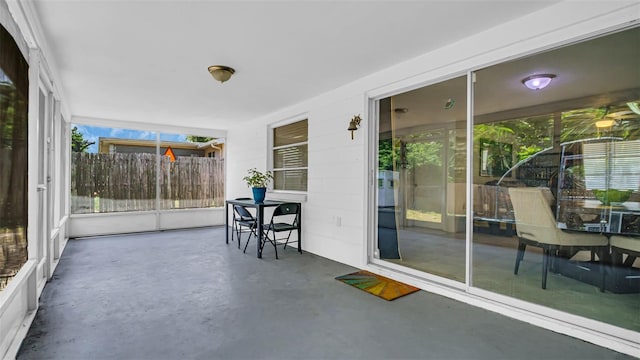 view of sunroom / solarium