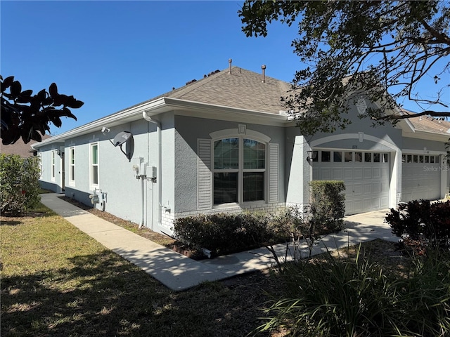 view of home's exterior featuring a garage