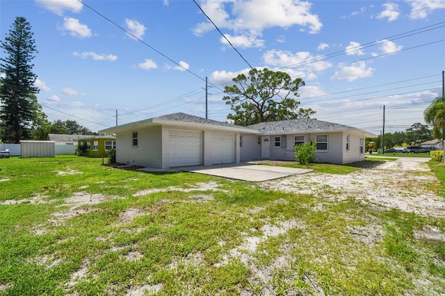 back of property featuring a lawn