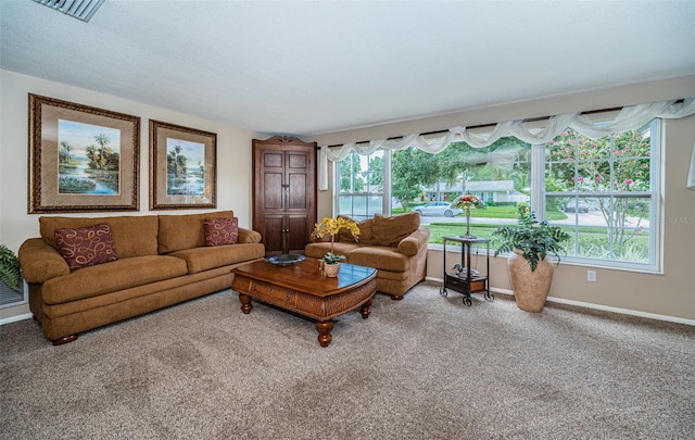 view of carpeted living room