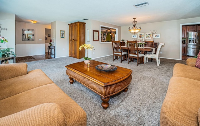 view of carpeted living room