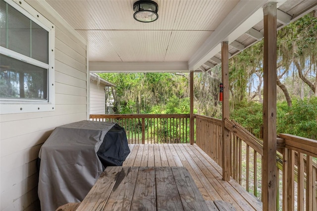 view of wooden deck