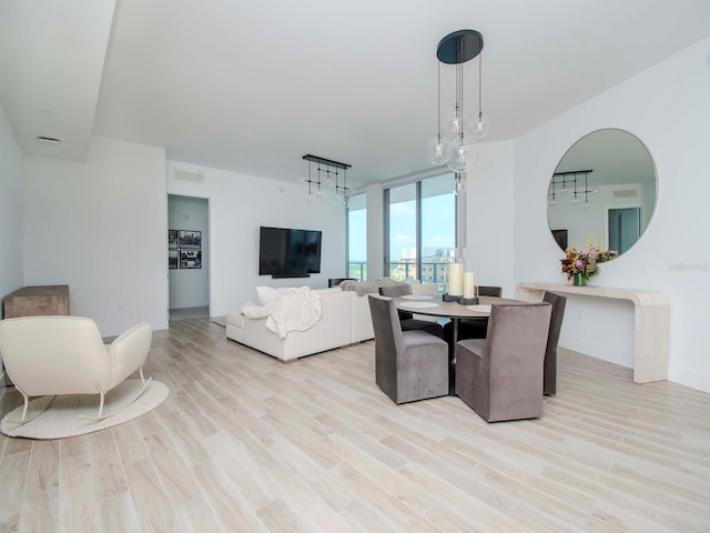 interior space with light hardwood / wood-style flooring