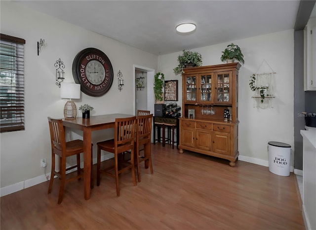 dining area featuring light hardwood / wood-style floors