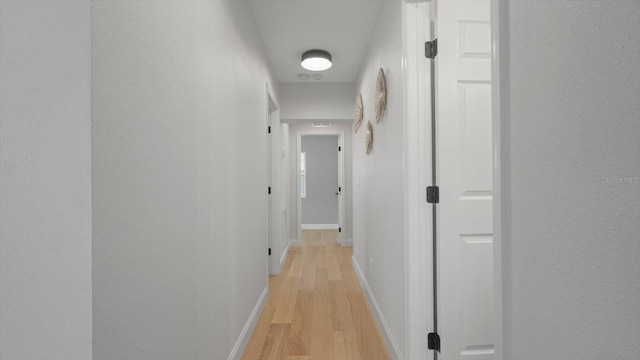 hallway featuring light hardwood / wood-style floors