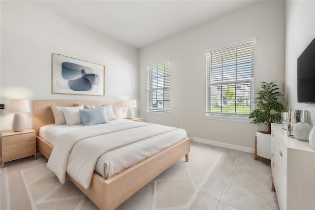 view of tiled bedroom