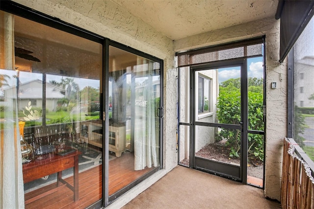 view of sunroom