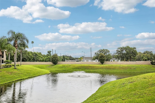 view of water feature