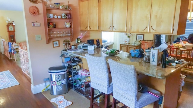 kitchen featuring wood finished floors