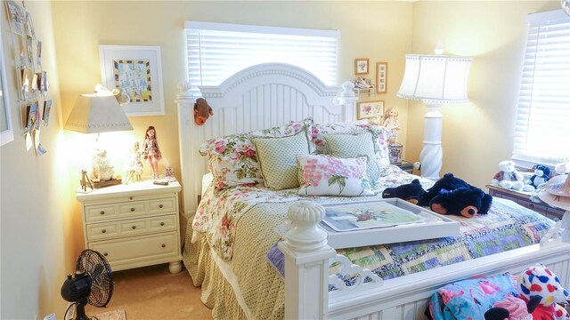 view of carpeted bedroom