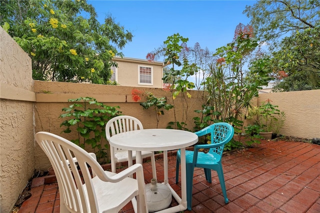 view of patio / terrace featuring a fenced backyard