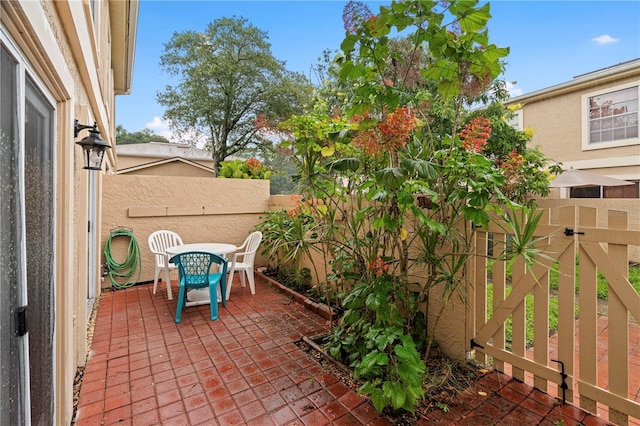 view of patio / terrace with a fenced backyard