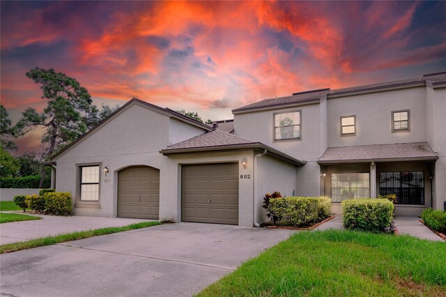 view of front of home featuring a garage