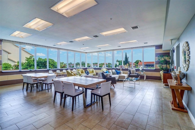 dining area featuring a healthy amount of sunlight