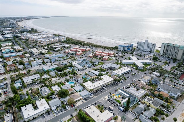 aerial view featuring a view of city and a water view