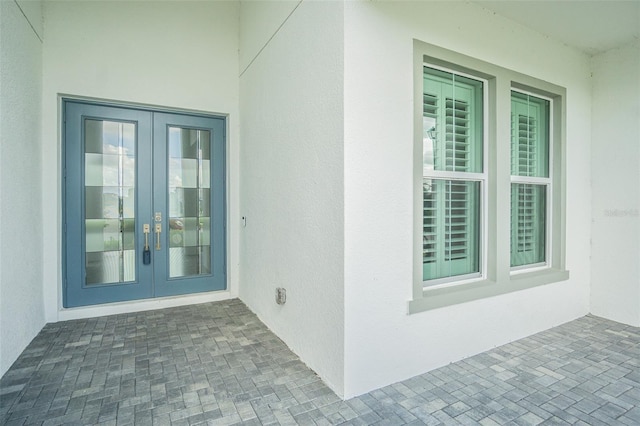 view of exterior entry with french doors