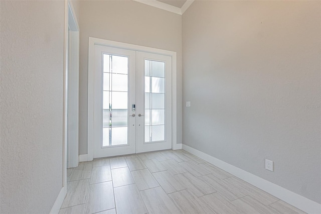 entryway with a wealth of natural light and french doors