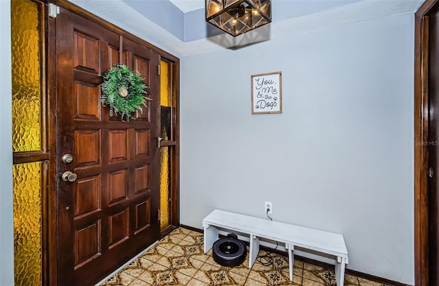 view of tiled entrance foyer