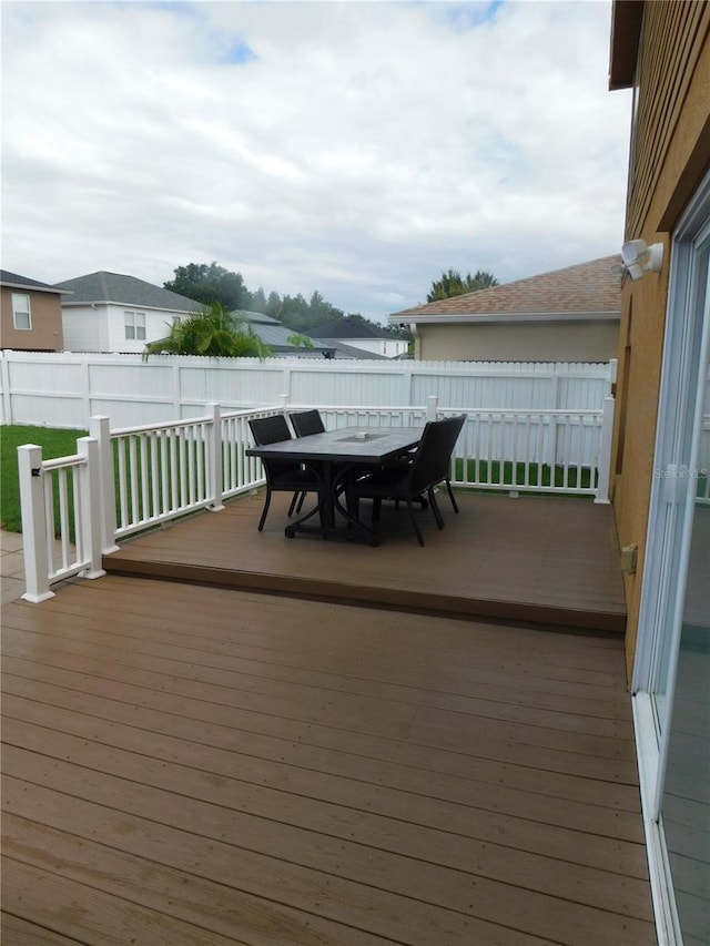 view of wooden terrace