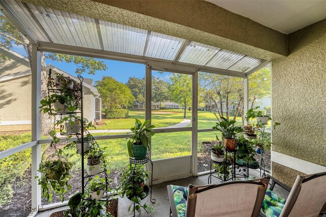 view of sunroom / solarium