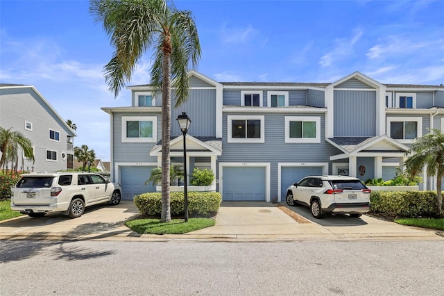 view of front facade with a garage