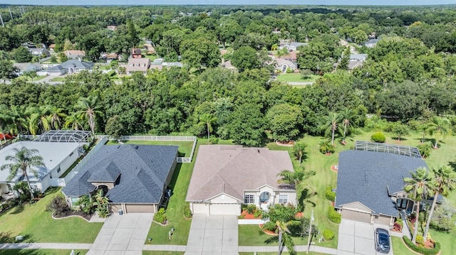 bird's eye view with a residential view