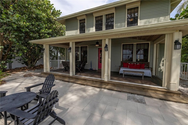 exterior space with a porch