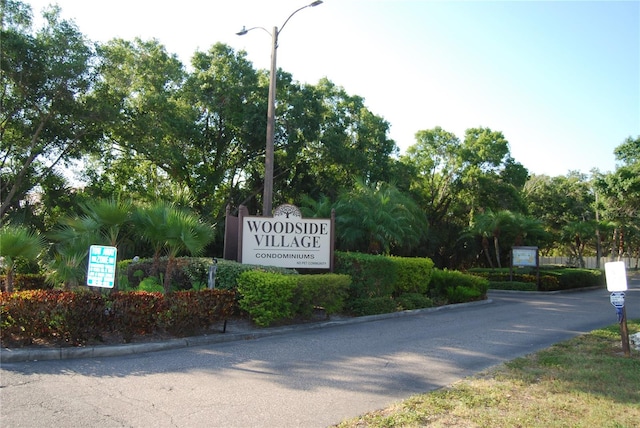 view of community sign