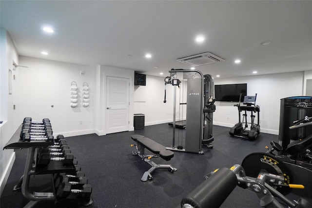 view of workout area