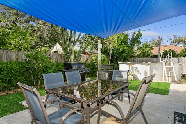 view of patio / terrace featuring grilling area