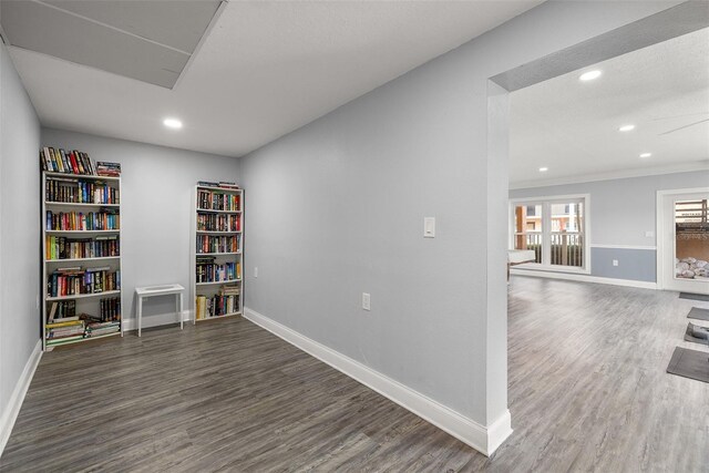 interior space featuring wood-type flooring