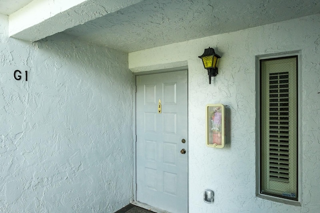 view of doorway to property