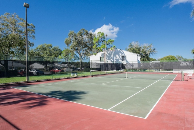 view of tennis court