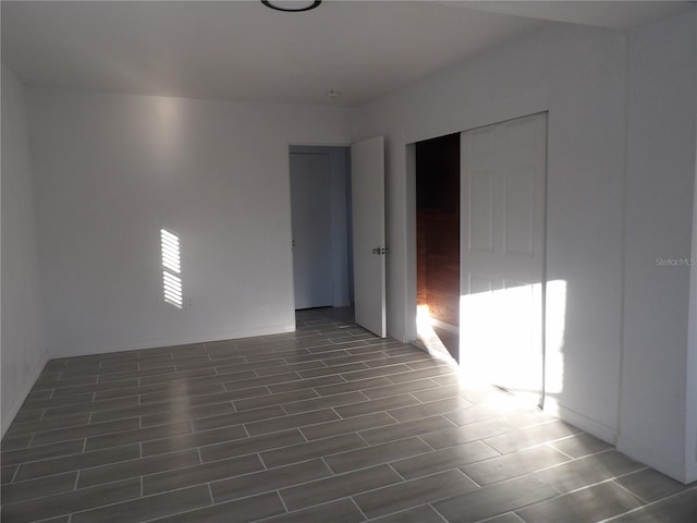 interior space with dark hardwood / wood-style floors