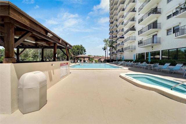 view of pool with a patio area