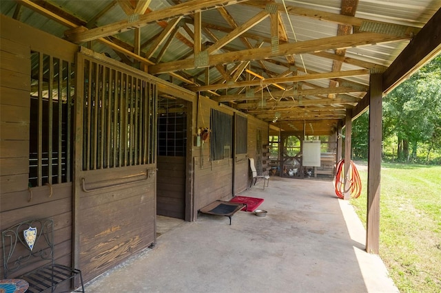 view of horse barn