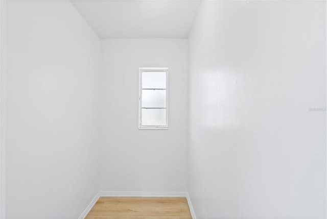 empty room featuring light wood-type flooring