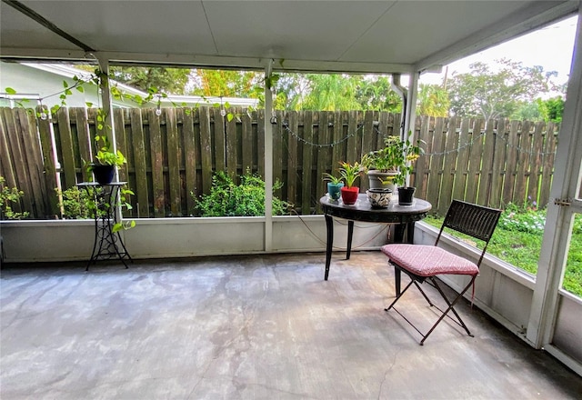 view of sunroom / solarium