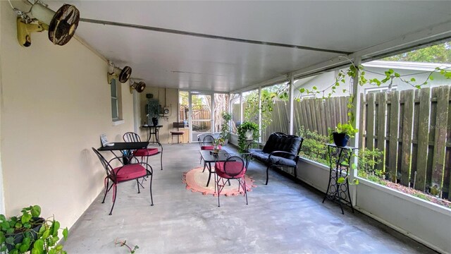 view of sunroom / solarium